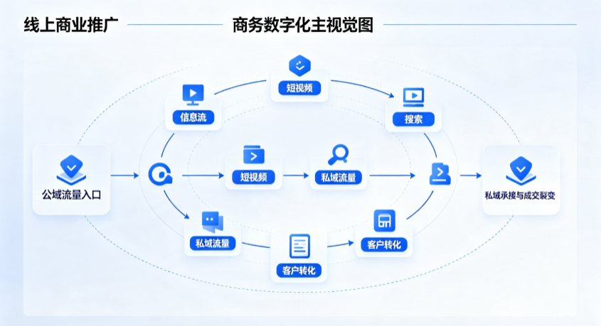 偏关县线上商业推广怎么做？全域流量闭环搭建与低成本转化实战指南